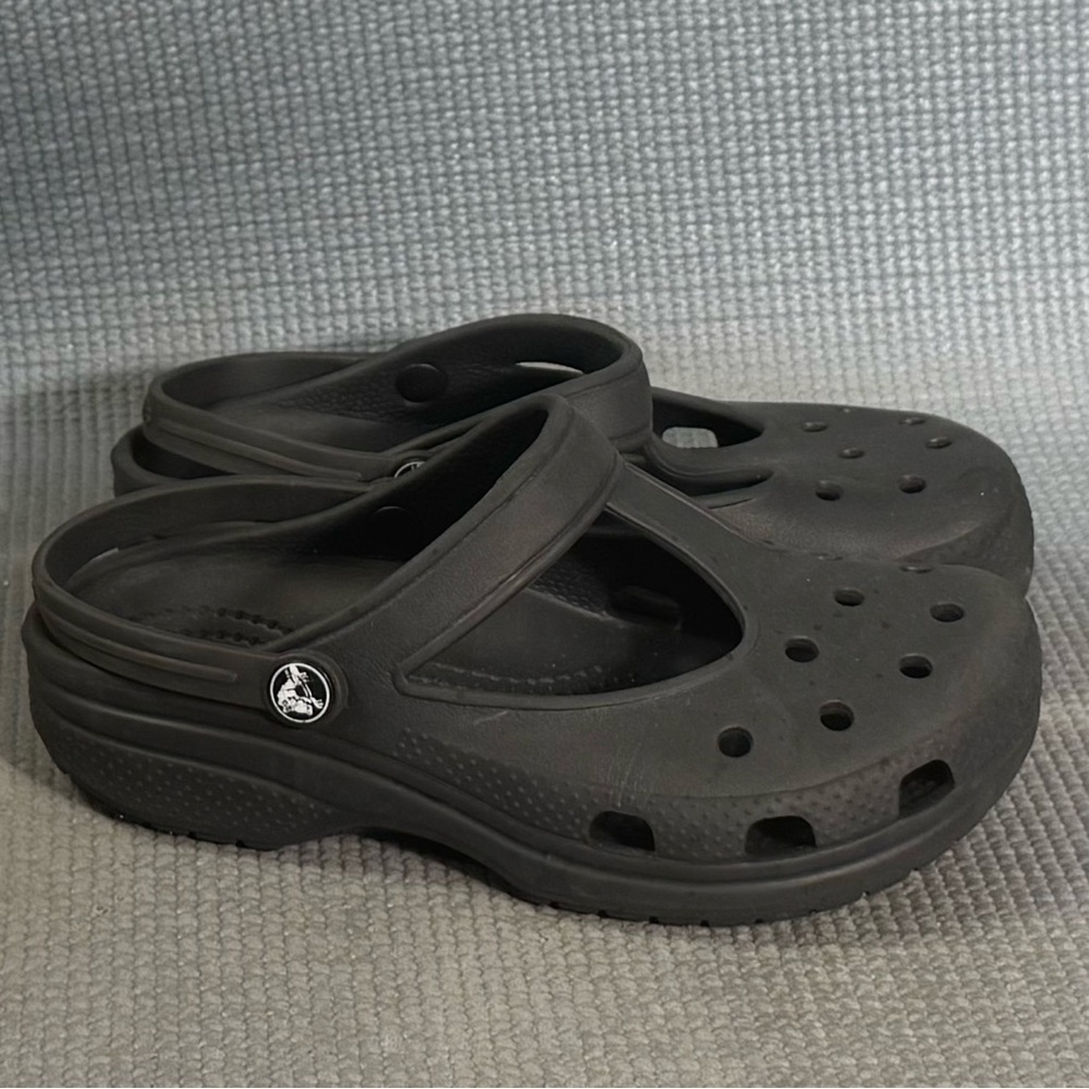 Crocs Candace Clogs‎ Black Sandals Shoes Slip On Beach Kid’s Size 1